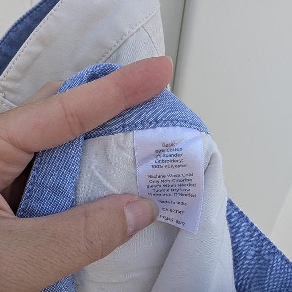 2/$20 Talbots Cream Khaki Pants with Cat Motif - Picture 6 of 7